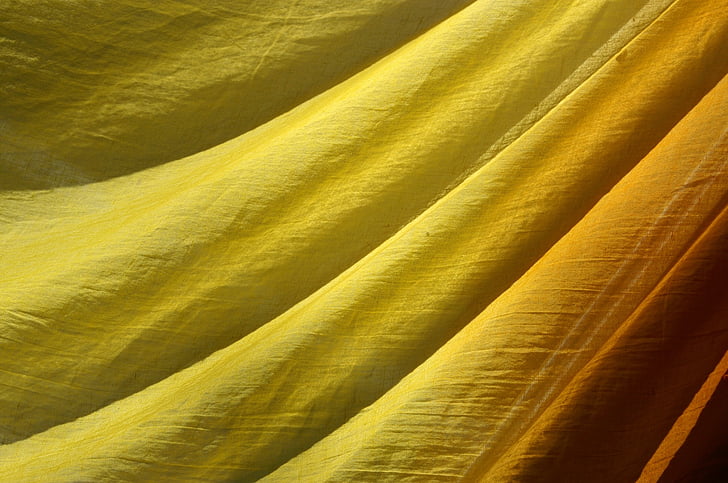 yellow, fabric, structure, bright, slightly, pattern, lines