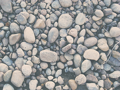 pierres, cailloux, plage, mer, gris, Pierre, texture