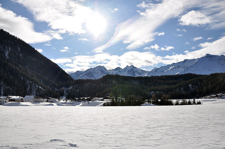 Itävalta, Alpine, vuoret, taivas, pilvet