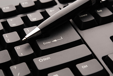 klávesnice, pero, plán, úspěch, online, počítač, podnikání