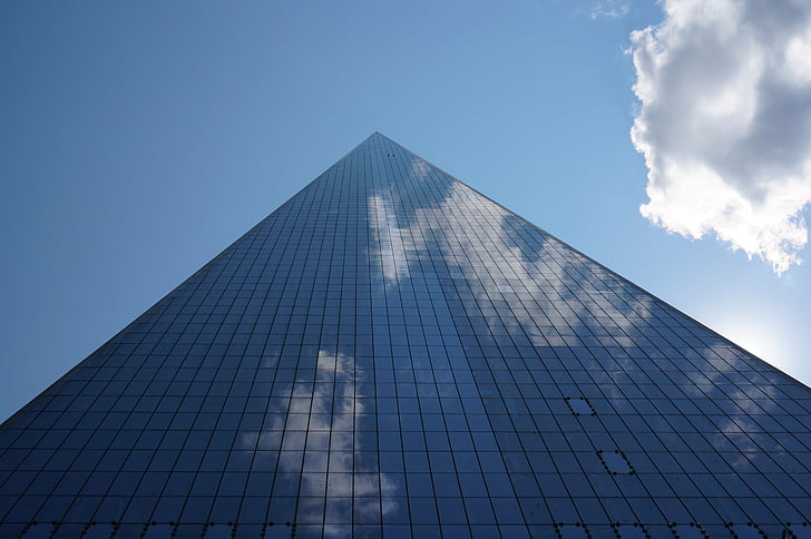 Centro de comércio de mundo, arranha-céu, cidade de Nova york, cidade, arranha-céus, edifício, fachada