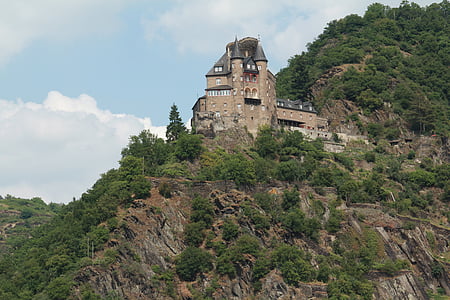 Schloss, Rheintal, Burg Maus, Ruine