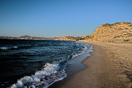 海滩, 米洛什 ·, 希腊, 希腊语, 岛屿, 自然, 基克拉泽斯