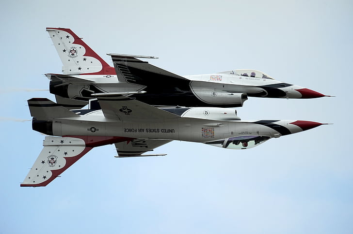 air show, thunderbirds, military, us air force, aircraft, jets, planes