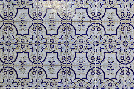 keramiske, Portugal, fliser, vegg, dekker, vanlig, mønster