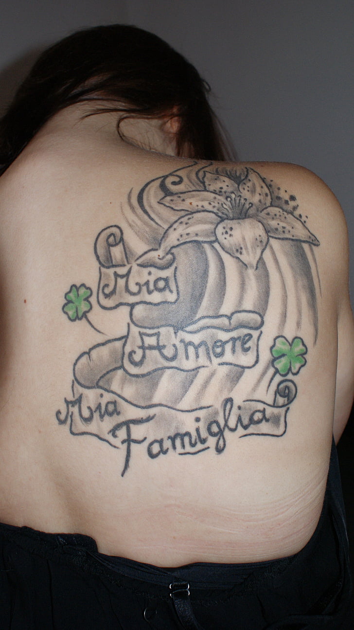 tetovaža, Tatoo, žena, seksi, poza, žene, ljudi