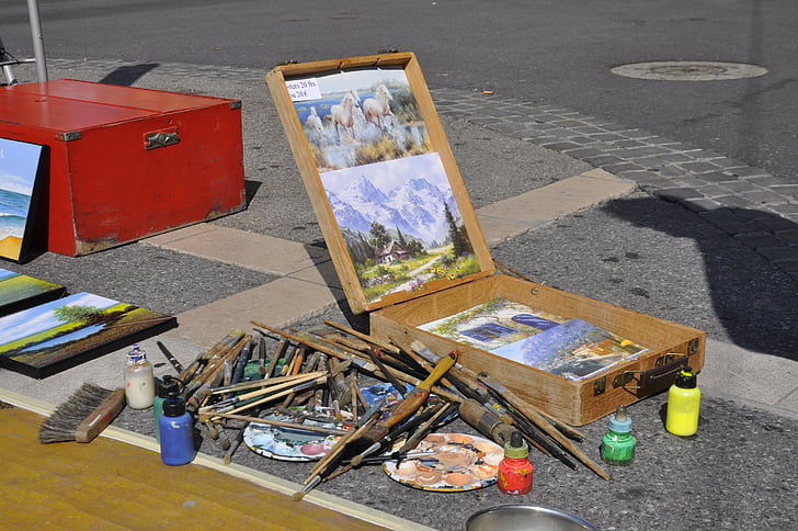 lukisan, warna, artistik, perkotaan, dekorasi, seni jalanan, alat cat