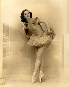 Vintage, balerina, Balet, de sex feminin, dans, graţios, clasic