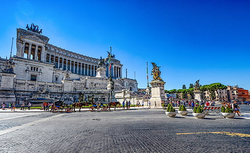 Rom, Italien, Victor, Emmanuel, monumentet, staden, gamla