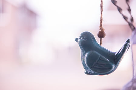 bird, hanging, rope, decoration, easter, tree, wooden