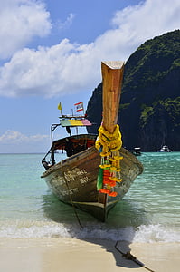 båt, Krabi, Thailand, reise