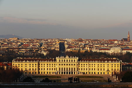 Schönbrunn, slott, Wien, Österrike, arkitektur, kejsaren, monarkin