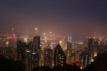 Hong kong, Chine, l’Asie, ligne de ciel, paysage urbain, Skyline, architecture