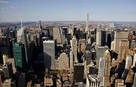 New york, langit, Kota, perkotaan, Manhattan, Kekaisaran, Landmark