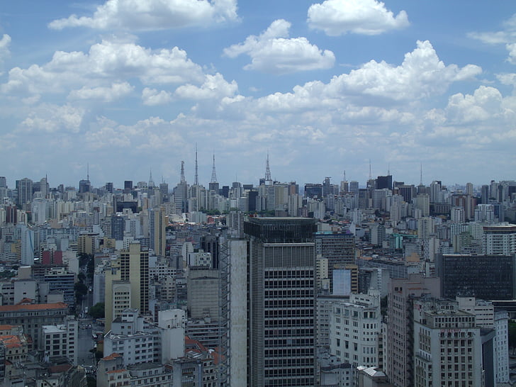 град, Сао Пауло, Бразилия, метрополис, пейзаж, градски, сгради