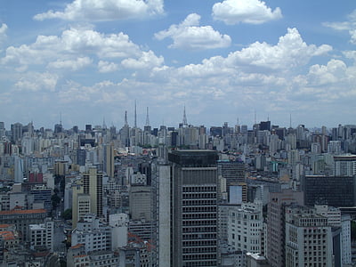 mesto, São paulo, Brazília, Metropolis, Príroda, Urban, budovy