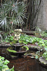 Savannah, Gruzija, vrt, ribnik, kiparstvo, zgodovinski okrožje, scensko