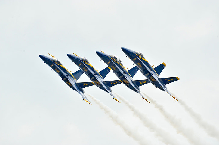 Blue angels, repülőgép, repülés, század bemutatása, haditengerészet, Amerikai Egyesült Államok, teljesítmény