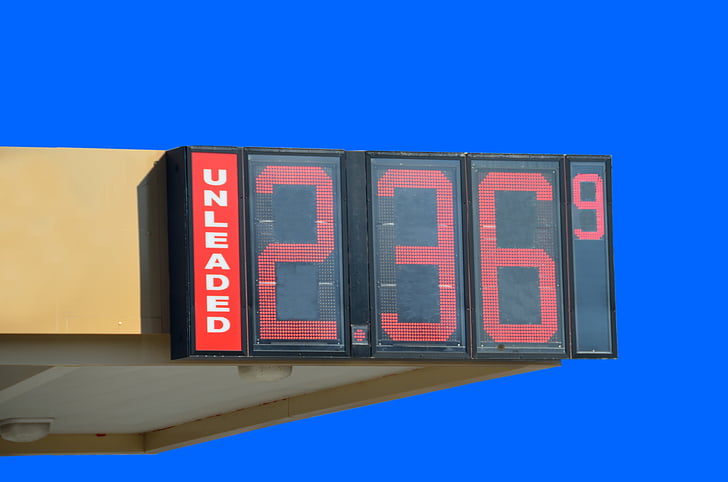 cena plynu, znamenie, palivo, bezolovnatý, izolované pozadia, benzín, plyn