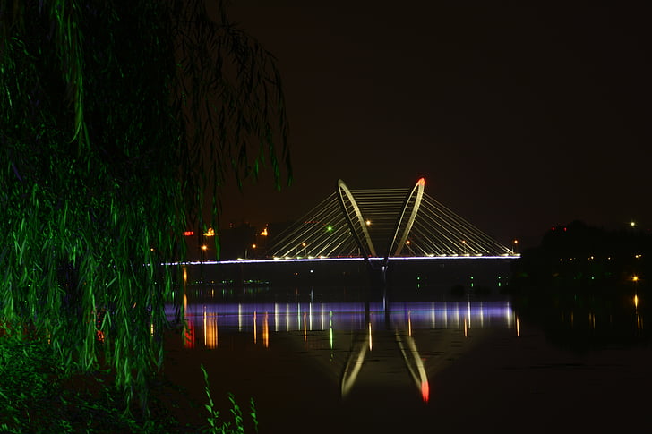 gece görünümü, hunhe Nehri, Shenyang