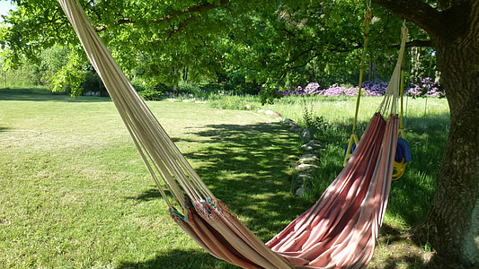 hammock, garden, relax