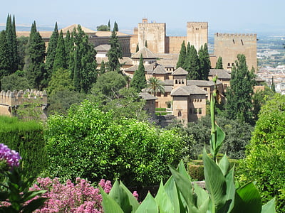 Alhambra, Granada, budova, staré, Architektúra, islamskej, svetové dedičstvo