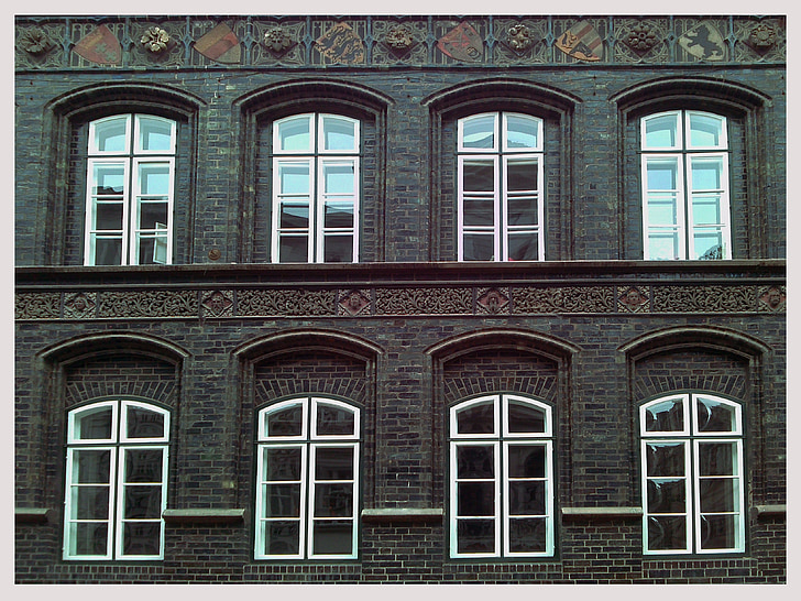 finestra, ciutat, arquitectura, nucli antic, vidre