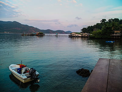 båt, vatten, havet, ön, Koh chang, Thailand, resor
