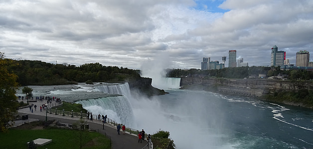 Niagarafallen, vattenfall, floden, Niagara, vatten, naturen, dimma