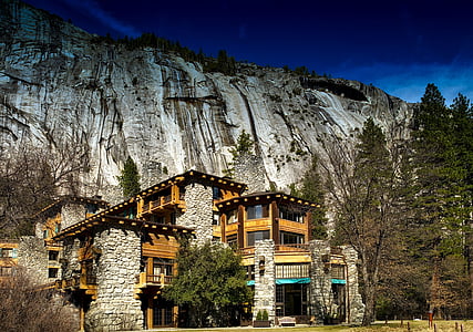 Ahwahnee hotel, Yosemite nasjonalpark, California, losji, bygge, arkitektur, landemerke