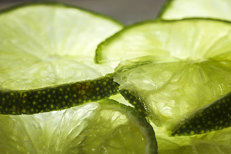 lime, transparent, green, citrus, fresh, refreshment, food