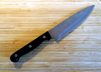 knife, board, kitchen, food, cut, blade, sharp