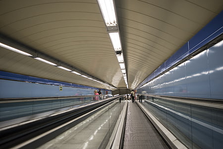 Metro, Madrid, Station, liikenne, City, kellari