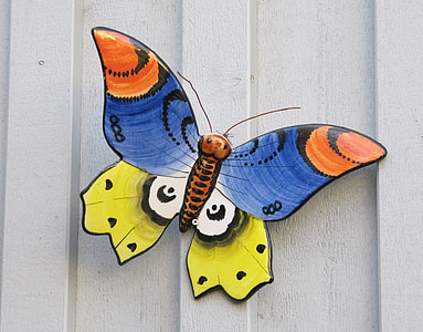 Kelebek, Seramik, sırlı, Teras dekorasyonu, İspanya