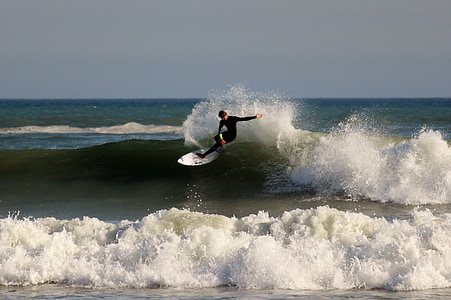 Surfer, Surf, more, vlna, Ocean