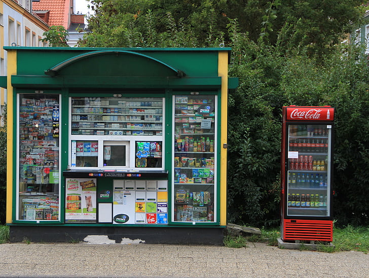 shopping, kiosk, gaten vending, Polen