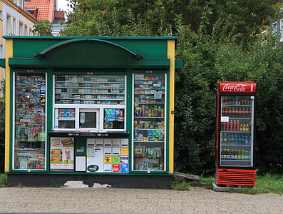 alışveriş, bilgi noktası, sokak vending, Polonya