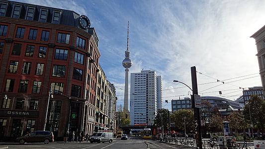 Alexanderplatz, Wieża telewizyjna, Berlin, kapitału, Niemcy, wieży radiowej