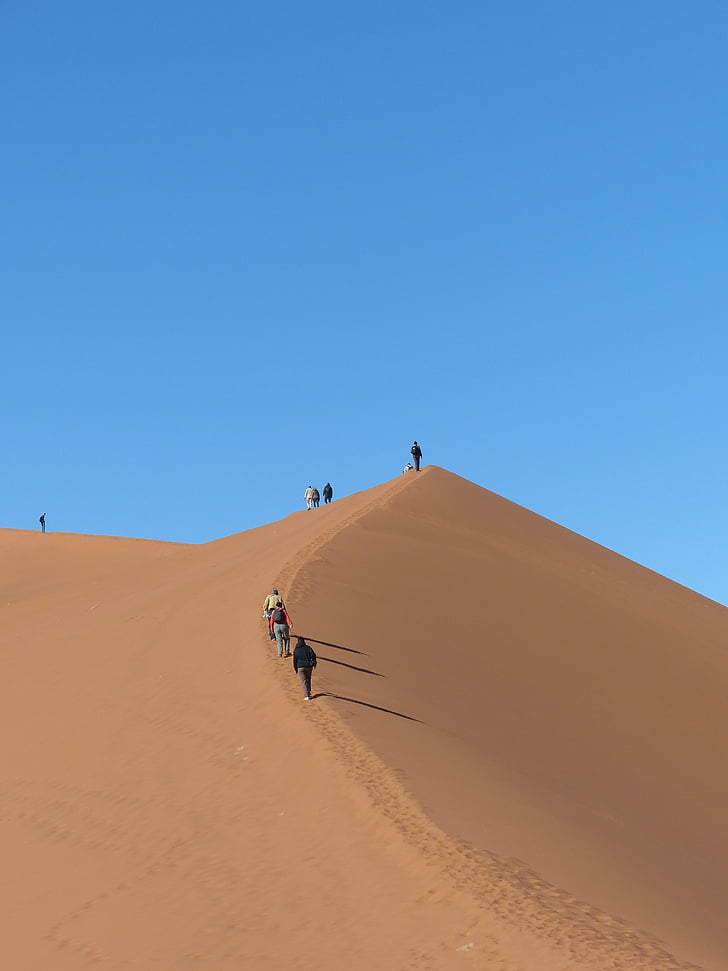 sossusvlie, Dune, ascensiune, turisti, turism, Desert, dune de nisip