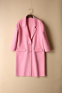 vestuário, a carregar, Figura, casaco, -de-rosa, moda, desgaste