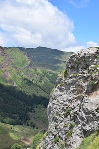 steen, berg, Cliff, natuur, Pyrénées, rotsen, hemel