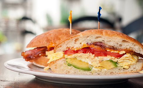 egg, sandwich, food, bread, meal, snack, breakfast