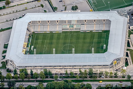 Stadion, fútbol, hierba, la bola, deporte, el tono, Kielce