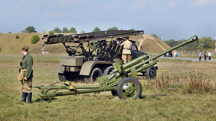 the military, military vehicles, historic vehicle, armament, field, agriculture, farm