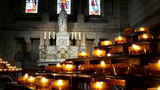 Paris, kirke, lys, spør, religion
