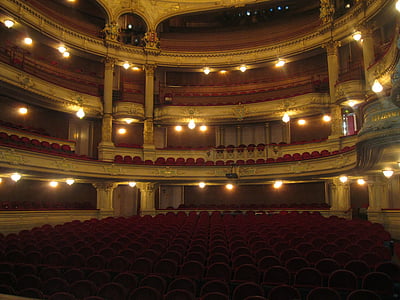 Tiyatro, oyun, göster, seyirci, aktörler, sahne, performans