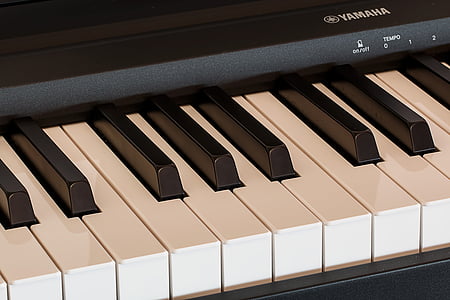 fortepijonas, klaviatūra, muzika, pastabos, priemonė, raktai, Yamaha
