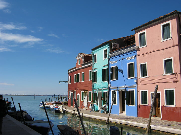 Burano, Venesia, arsitektur, warna