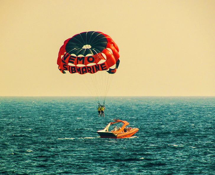 paragliding, en Sea sport, fly, himmelen, Extreme, fallskjerm, aktivitet