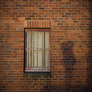 fönster, skugga, tegel, England, gamla, vägg - byggnaden har, tegelvägg